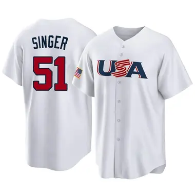 USA Baseball Men's Brady Singer 2023 World Baseball Classic Jersey - Replica White