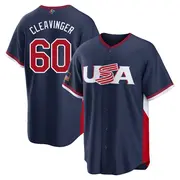 USA Baseball Men's Garrett Cleavinger 2026 World Classic Road Stadium Jersey - Replica Navy