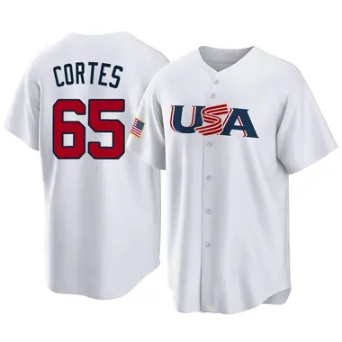 USA Baseball Men's Nestor Cortes 2023 World Baseball Classic Jersey - Replica White