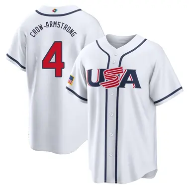 USA Baseball Men's Pete Crow-Armstrong 2026 World Classic Home Stadium Jersey - Replica White