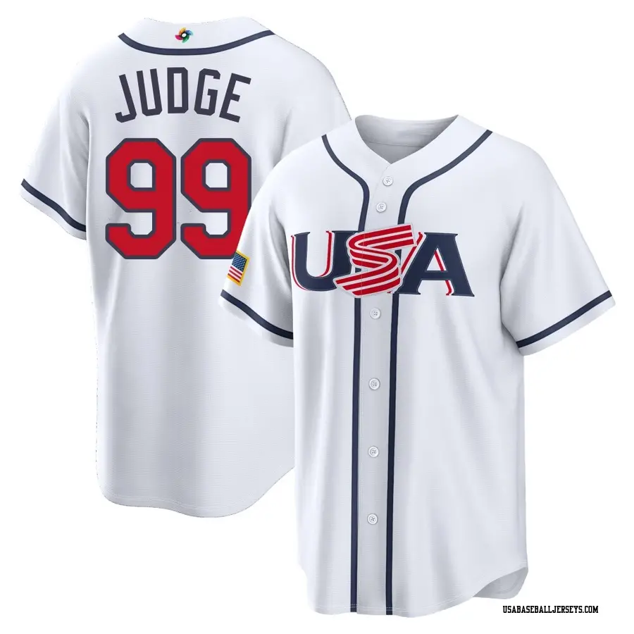 USA Baseball Youth Aaron Judge 2026 World Classic Home Stadium Jersey - Replica White