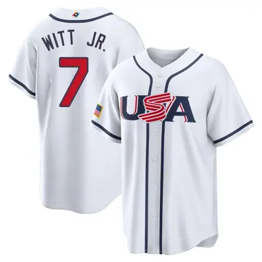 USA Baseball Youth Bobby Witt Jr. 2026 World Classic Home Stadium Jersey - Replica White
